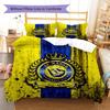 Biancheria da letto con motivo Al-Nassr, Set copripiumino Copripiumino Federa Regalo di Compleanno per la Casa(1 * copripiumino + 2 * federa, senza nucleo)