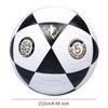 Size 5 Soccer Ball Youth Soccer Ball Machine Stitched School Competition Football Black Triangle Print for Outdoor Sports
