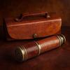 Nautical Brass  Telescope, Leather Case, Pirate Spyglass, Sailor Gift