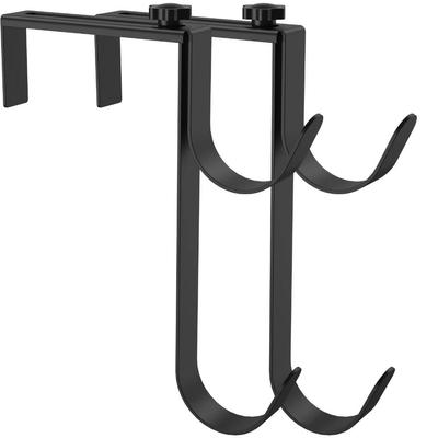 2Pcs Metal Pool Pole Hanger Adjustable Width Double Hook Pool Pole Fixing Hooks Telescopic Multipurpose Fence Hooks