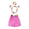 Hawaiian Hula Skirt & Lei Party Performance Set - 40cm, 5 Pieces