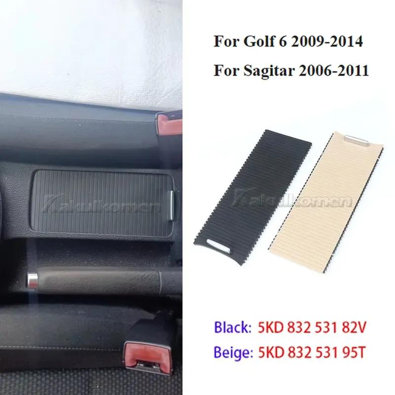 For VW Golf 6 2009-2014 Sagitar 2006-14 Center Armrest BoxCover Plate Cup Holder Pull Curtain Glove Box Sliding Cover 5KD832531