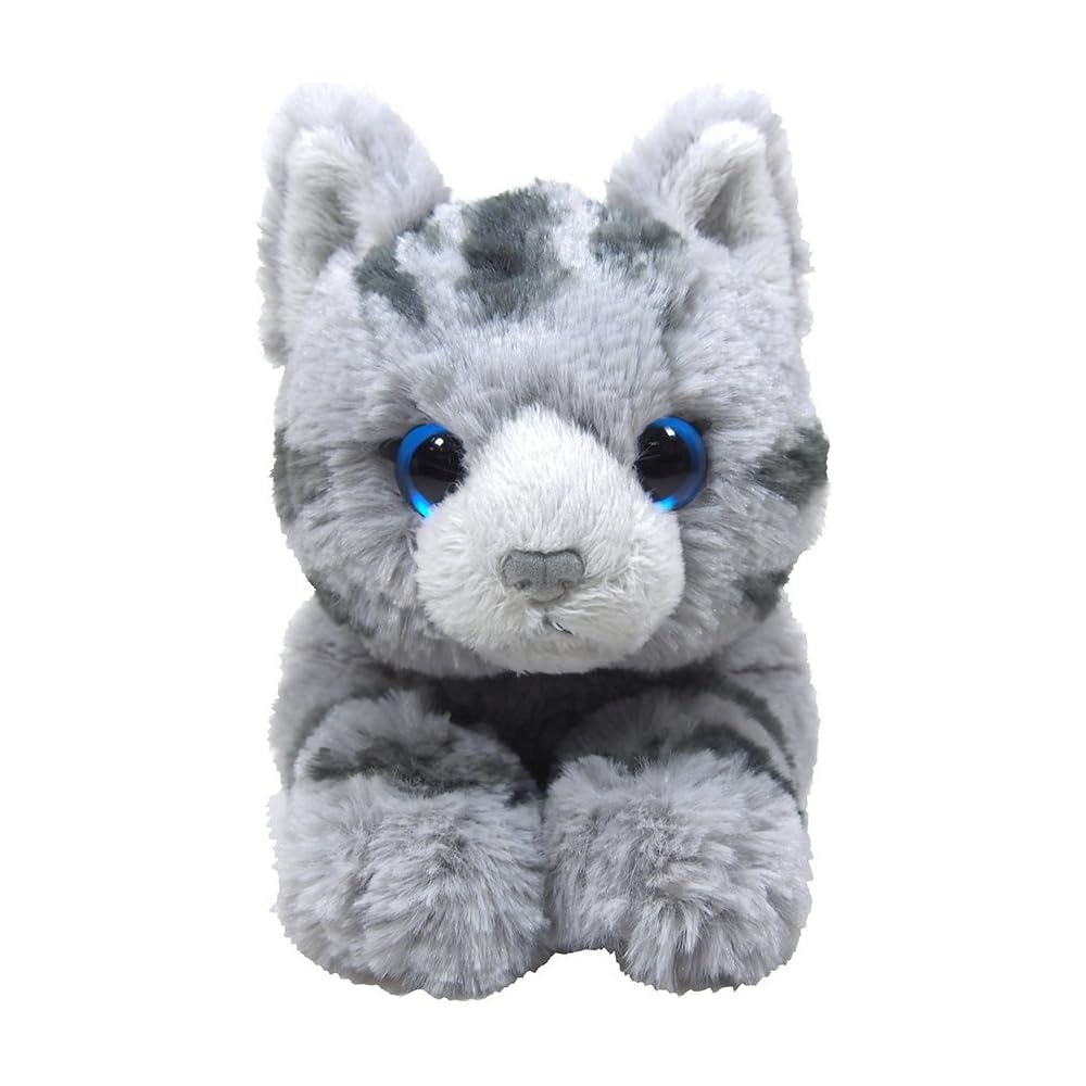 Sun Lemon Knee Cat Plush Toy Small Gray