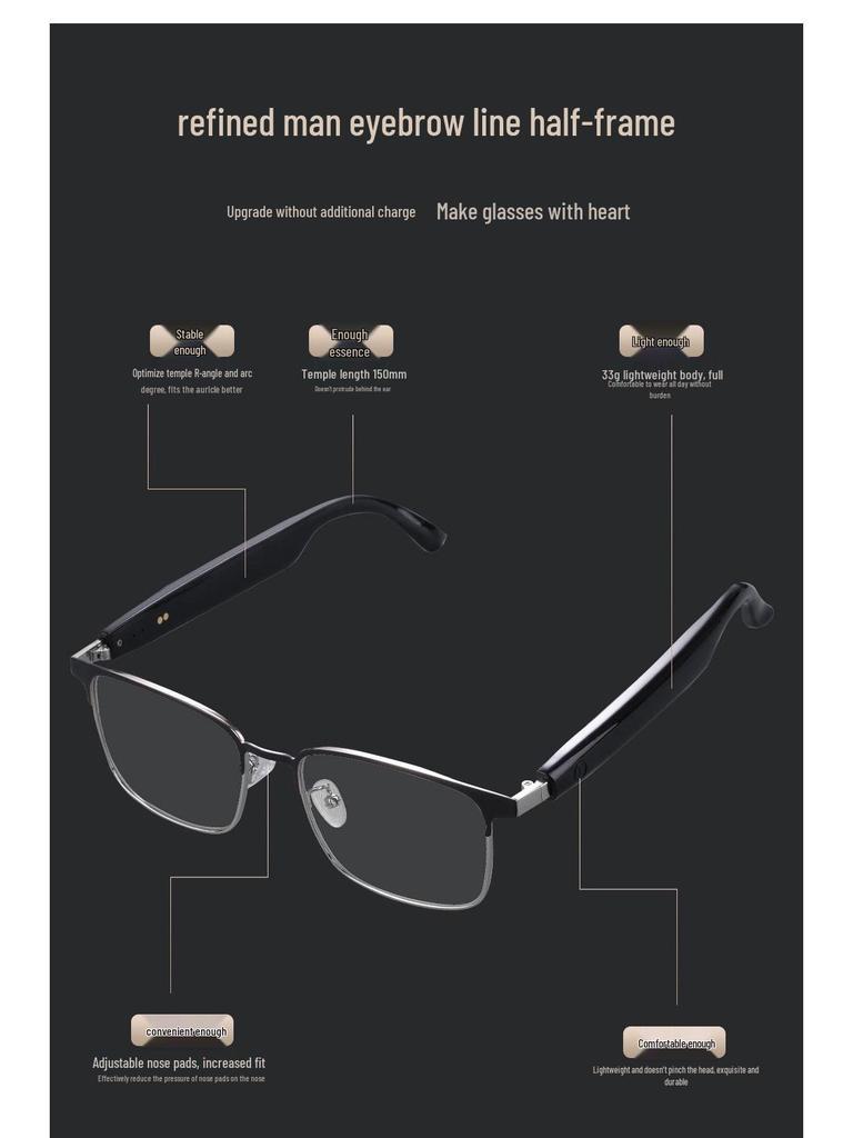 Intelligente farbwechselnde Bluetooth-Sonnenbrille mit UV-Schutz & eingebauten KI-Kopfhörern