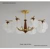 Retro American Chandelier: Versatile Living Room, Bedroom & Dining Lamp with Persimmon Design