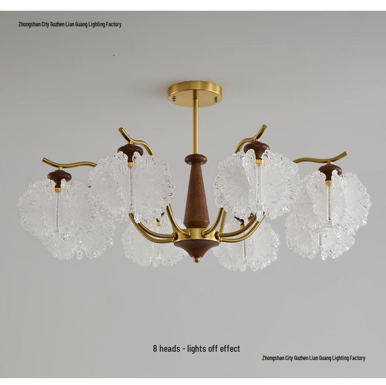 Retro American Chandelier: Versatile Living Room, Bedroom & Dining Lamp with Persimmon Design