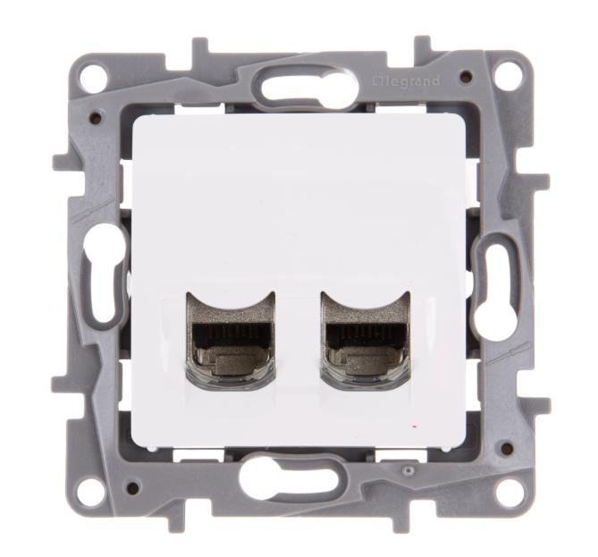 Niloe Gniazdo Komputerowe Podwójne Rj45 Kat.6 Stp Białe 664776