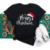 Christmas New Year Themed Print Womens TShirt Casual Short Sleeve Top For Holiday Party Festive Enthusiasts
