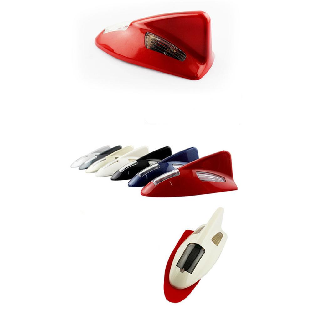 Grey Shark Fin Solar Anti-Rear-End Warning Lamp Led Decoration Strobe Lamp