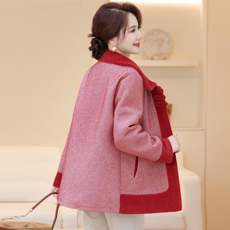 YUZHAOLIN Women's Autumn/Winter Plus Size Casual Woolen Coat