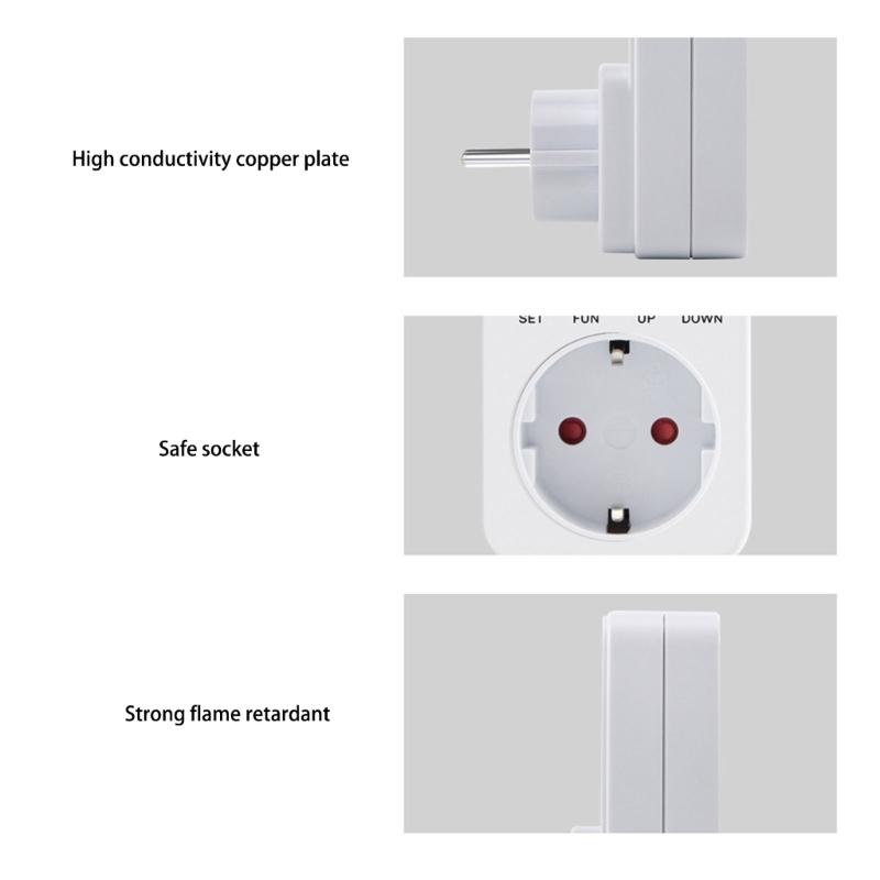 Automatic Light Controlled Timer Socket with Safety Designs & Timing Option Energy Save Device Suitable for Wall Outlet