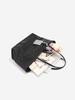 2025 Korean Style Soft Leather Tote Bag with Card Holder - Large Capacity, Versatile Single Shoulder for Women and Students
