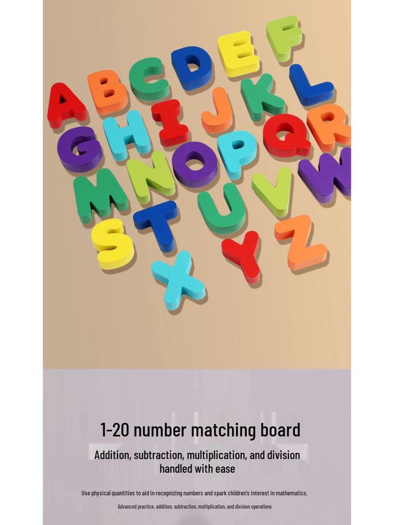 Verdicktes Holz-Buchstaben- und Zahlen-Erkennungs-Puzzle für Kinder