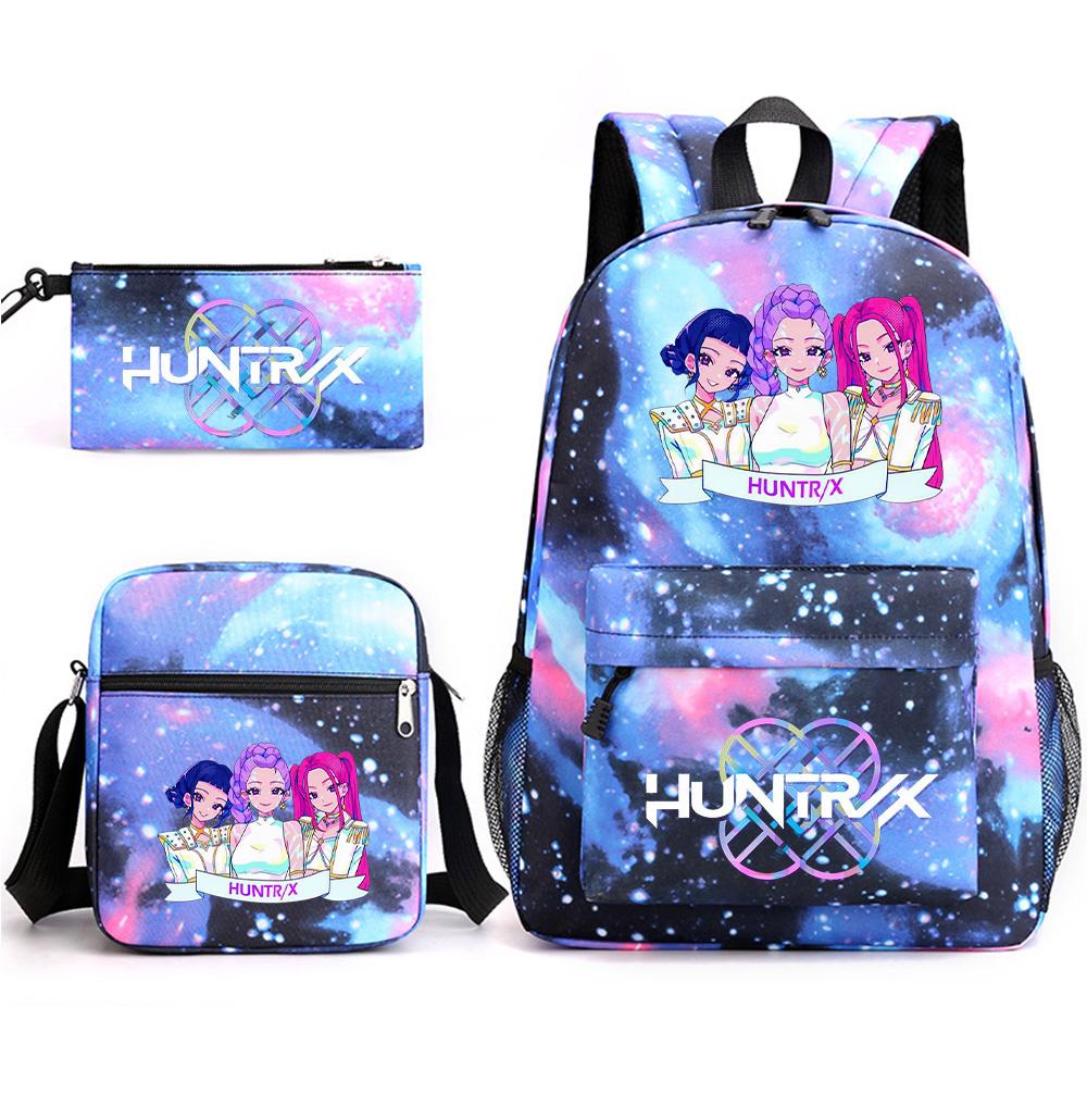 3-teiliges/Set Anime-bedruckter Rucksack mit Umhängetasche und Federmäppchen für Teenager-Schüler Jungen Mädchen Schultasche Große Kapazität Buchrucksack Kindergeschenk Rucksack