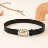 Womens Fashionable Casual Belt With Smooth Egg Shaped Buckle For Looks Daily