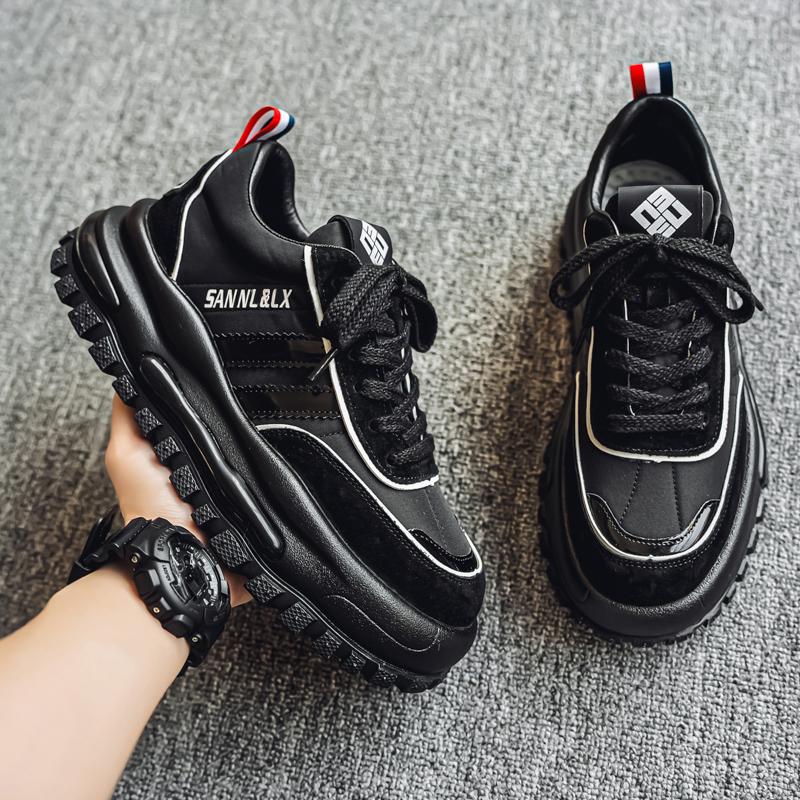 

Новые модные мужские туфли Four Seasons Low Top, удобные дышащие повседневные кроссовки 44 чёрный