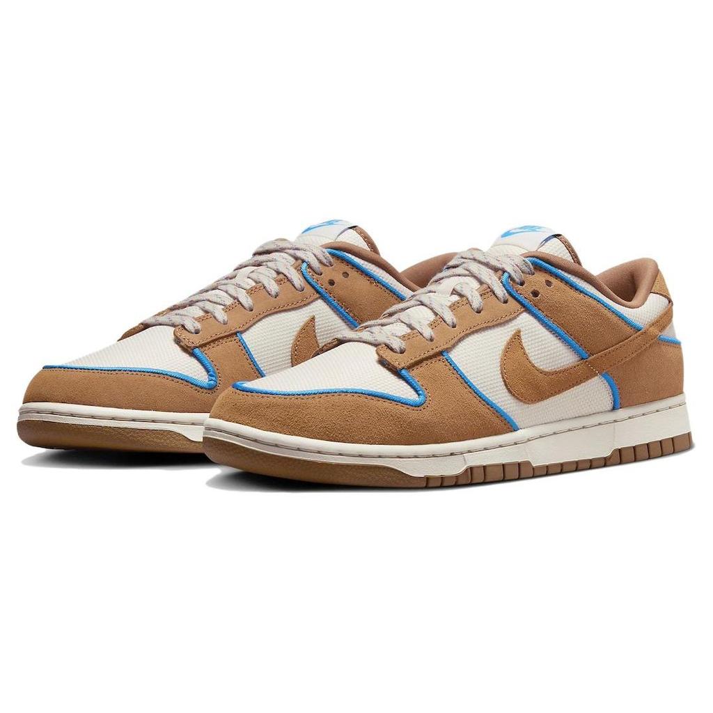 Nike Dunk Low Premium Light British Tan Men Sneakers Brown Light-Orewood-Brown Photo-Blue FN5825-100