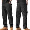 Men's Multi-Pocket Cargo Pants - Loose Fit, Straight Leg, Wear-Resistant, Ideal for Outdoor Sports and Work.