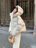 New Winter Sweet Down Cotton Jacket Women Fashion Coat Ladies Hooded Outwear Parkas Thick Cotton Padded Streetwear Overcoat 2024