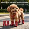 4PCS/SET Non-slip Pet Booties Reflective Stripe Dog Sneakers Mesh Dog Shoes  Hot Pavement