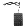 USB Wired Number Pad 19 Key Round Keycaps Ergonomic Portable Numeric Keypad Keyboard for Laptop