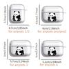 Süße Panda Transparente Kopfhörerhüllen Hülle für Airpods 3 Pro2 Pro3 4 Pro 1 2