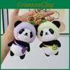 Charming Plush Panda Keychain Carrot Short Plush Stuffed Animal Doll Wholesale
