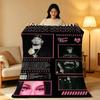Music O-Omar C-Courtz Throw High-Density Short Plush Blanket Soft Skin-Friendly for Sofa Nap Air-Conditioned Room