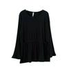 Plus Size Autumn Round Neck Ribbed Pullover Base Layer for Women - Slimming & Versatile