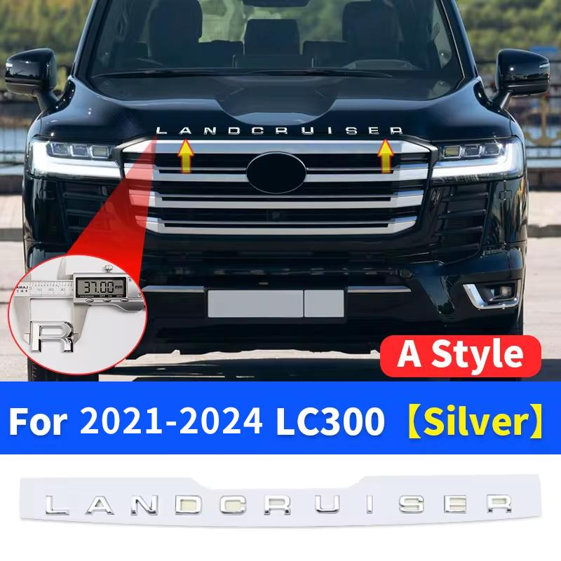For Toyota Land Cruiser 300 LC300 Engine Cover Decoration Land Cruiser Logo Modification Accessories FJ300 Cover Letter Sticker YU6