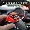 Creative Temporary Parking Card Retro Typewriter Hidable Temporary Auto Stop Phone Number Display Car Interior Decor