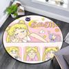 Sailor Moon Round Area Rug,Carpet Rug for Living Room Bedroom Sofa Playroom Decor,Non-slip Floor Mat