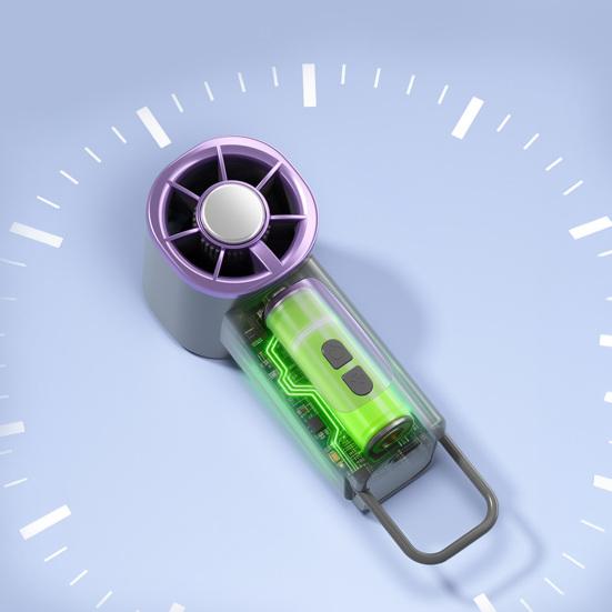 Portable Handheld Fan USB Rechargeable Mini Fan Portable Lipstick-Sized Personal Cooling Device with Multi-Level Wind Speeds and Safety Net Design for