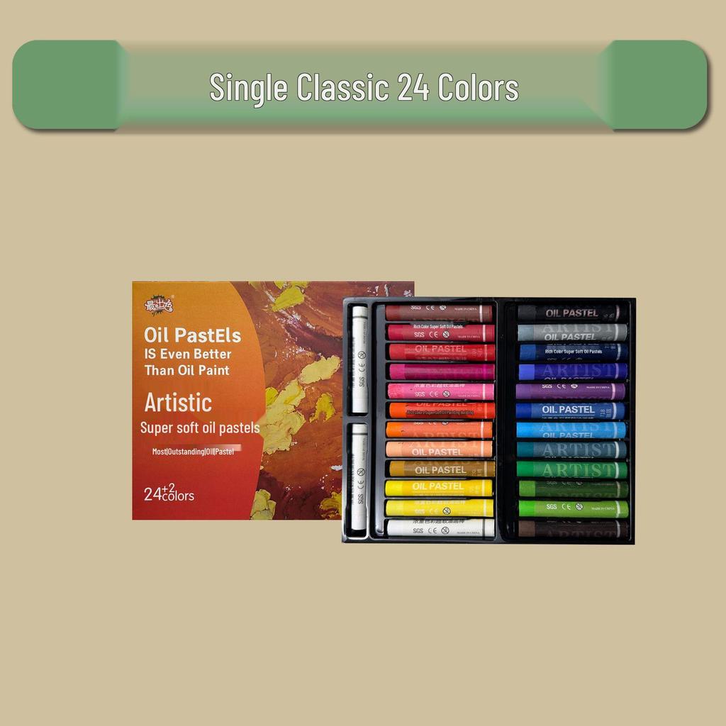 48-Color Super Soft Oil Pastels Set with Scraper - Child's Painting Kit