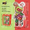 46cm Kawaii Gewelddadige Beer Half Anatomie Beer Fluid Art Beer Bouwstenen Baksteen Figuur Model Mini Stenen Speelgoed voor Verjaardagscadeau