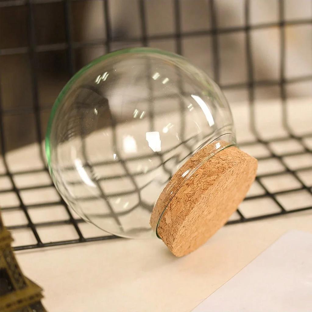 1pc-Log Base Glass Dome Vase Home Decoration Creative Transparent Cover DIY Friend Favor Gift Wedding Prop