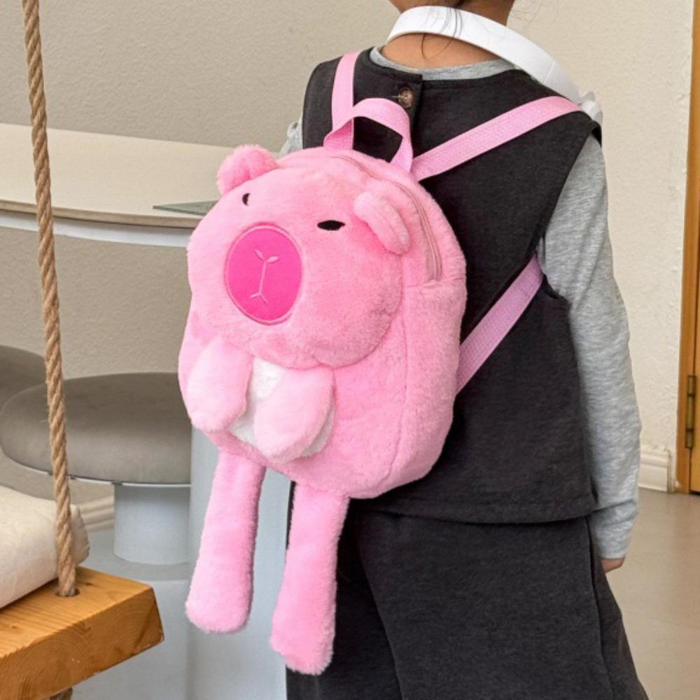 Animal Capybara Plush Bag Long Leg Cute Shoulder Bag Kawaii Capybara Plush Backpack  Couple