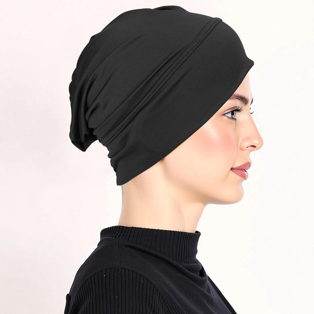 Soft Modal Hijab Caps Elastic Cancer Chemo Hat New Islamic Headband  Women Headwear