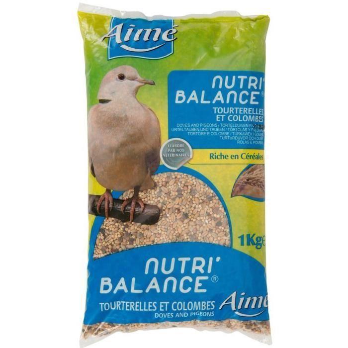 Aimé - 22 - AIME Nourriture Pour Tourterelles Et Colombes, NUTRI'BALANCE Repas Pour Tourterelles Et Colombes, Sac De 1KG