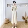 2025 Autumn/Winter French Knit Sweater Dress with Waist-Hugging Design for Women