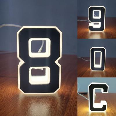 Wodoodporne LEDowe Oświetlenie Numeru Drzwi z Zasilaczem 12V - Spersonalizowane Luminous House Letters