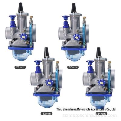 KEIHIN PWK Motorcycle Carburetor (24-34MM) with Blue Transparent Float Chamber
