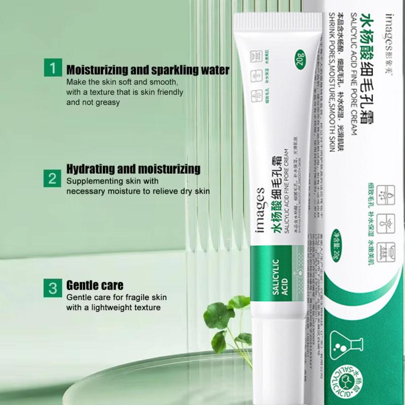 Salicylic Acid Pore Clearing Cream Shrink Pores Remove Blackheads Acne Brighten Moisturizing Smooth Skin Care Korean Products