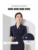 Navy Blue Short Sleeve Slimming Work Dress for Women