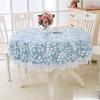 Flower Round Table Cloth Waterproof Pastoral Pvc Plastic Kitchen Tablecloth Oilproof Decorative Elegant Fabric Table Cover