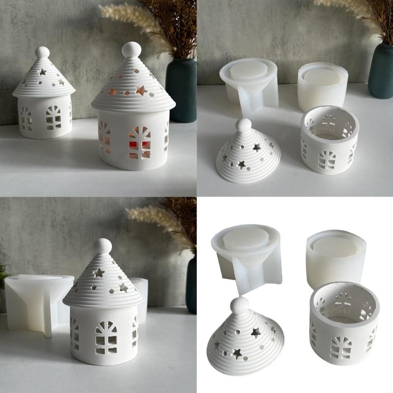 Set of 2 Mongolian Yurt Home Decors Mold Detailed House Silicone Molds for Starry  Cover Mongolian Yurt Creations