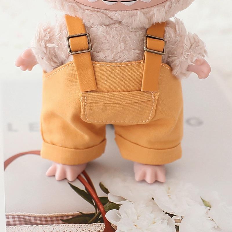 Hosenträgerhose Brille Schuhe Hut Stilvolles Puppen Garderobe Zubehör Set mit Latzhose Brille Lababu Babykleidung