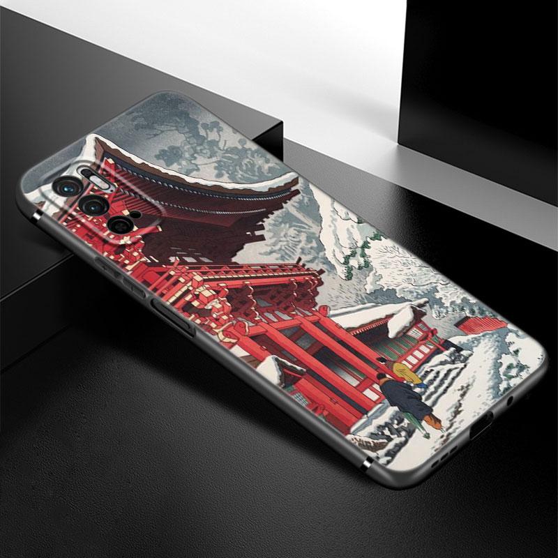 Ukiyo-e Japanese Style Art Phone Case For Xiaomi Redmi Note 7 8 9 10 Lite 11 11E 11T 12 Pro 11S 4G 10T 5G 8T 9S 10S Black Cover