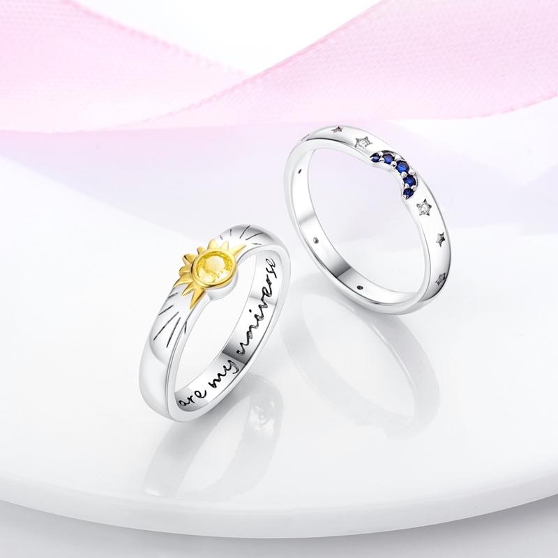 925 Sterling Silver Rings for Women Sparkling Princess Ring Engagement Wedding Anniversary Gift Jewelry 2025