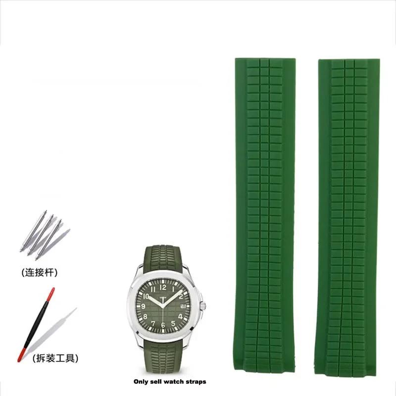 Hochwertiges Weiches Gummi-Uhrenarmband Aquanaut Passend Für Patek Philippe Silikon 5164A 5167A 5168A Faltschließe Uhrenarmband 21mm